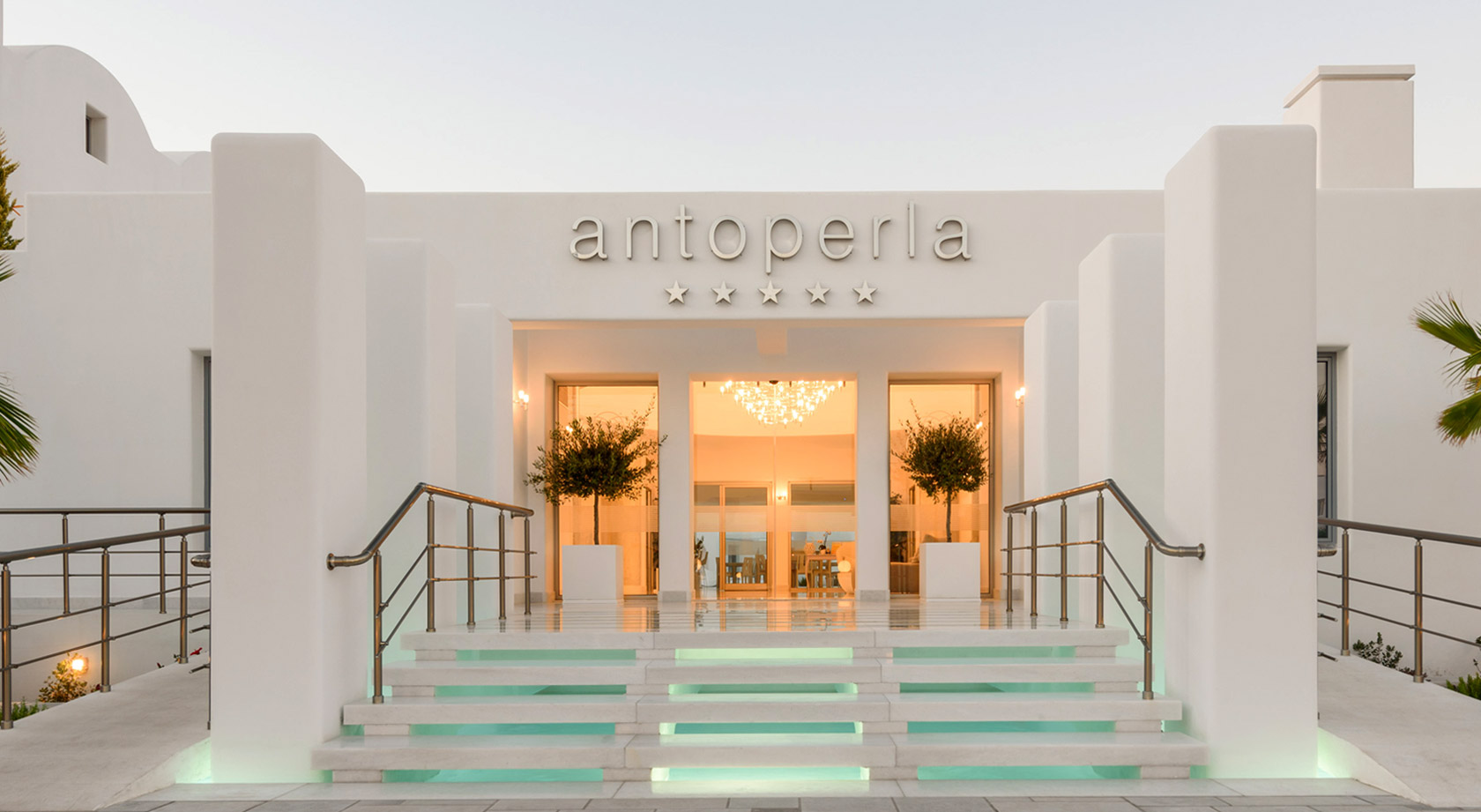 The Entrance of Antoperla Luxury Hotel & Spa in Santorini Greece